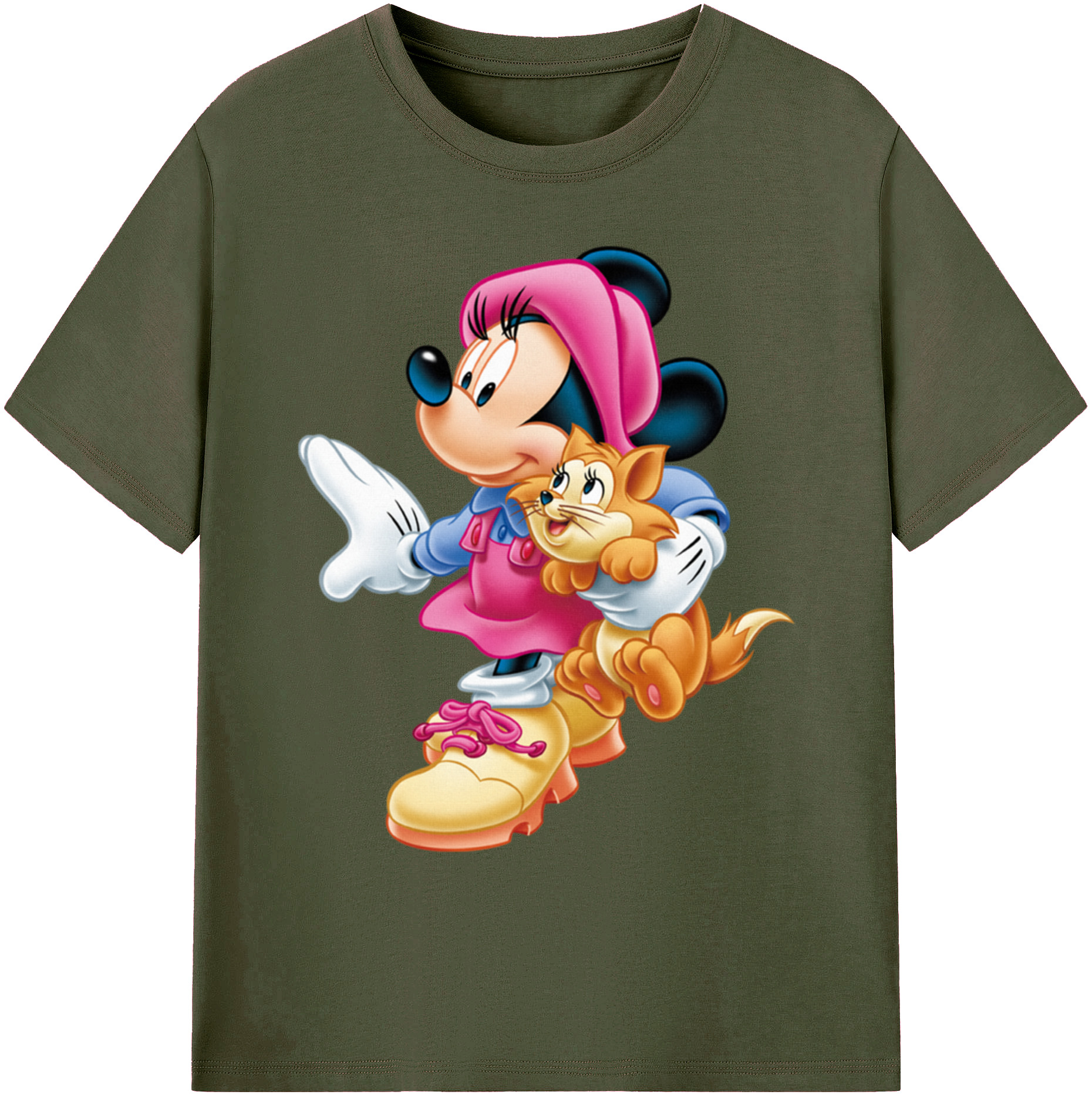 ミッキーマウス Mickey Mouse 綿100％ メンズ半袖Tシャツ｜肌触りやわらか＆通気性